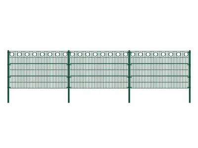 Produktbild von Doppelstabmattenzaun MORATA Kreis Höhe: 240 cm / Länge: 40 m ohne Eckpfosten I Gartenzaun, Mattenzaun