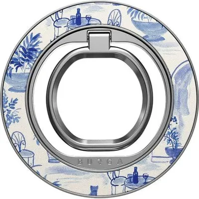 Immagine prodotto di Supporto magnetico da dito / piedistallo, Burga Sobremesa, bianco con motivo blu