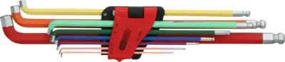 Obrázok produktu pre KS TOOLS Werkzeuge-Maschinen GmbH Sada šesťhranných kľúčov s guľôčkovým koncom, 108° uhol, 9 ks (151.4560)