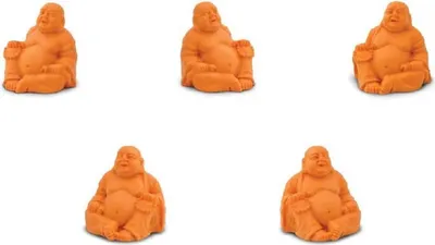 Produktbild von Safari Ltd. - 351822 - Good Luck Minis - Glücksminis - Buddhas lachend, 5 Stück, PVC