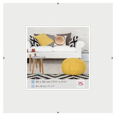 Obrázek produktu pro walther design Bezrámový držák na obrázky 30x30 cm čiré sklo RB330K