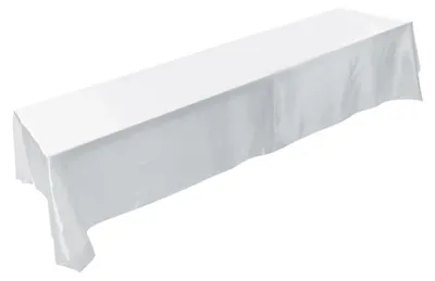 Obrázek produktu pro Obdélníková ubrus 145x320 cm, bílá, polyester, odolná proti skvrnám a pomačkání