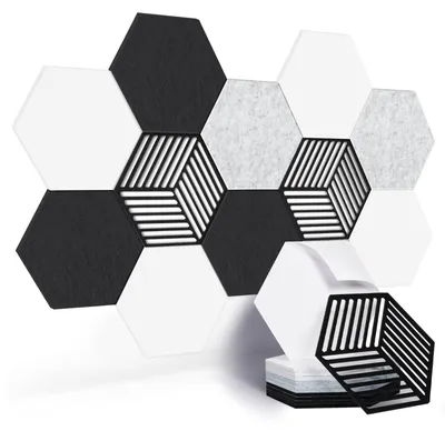 Immagine prodotto di Solidchoice - Set di 12 pannelli fonoassorbenti per la decorazione delle pareti