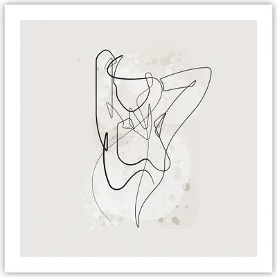 Produktbild von Poster - Poster ohne Rahmen - Linie Frau Linie - 60x60 cm - Wand Bild - Wanddeko - Wandbilder - Kunstposter - Wandposter - Bilder - Kunstdruck - Wanddekoration - Wandbild - P2XAC60x60-5119