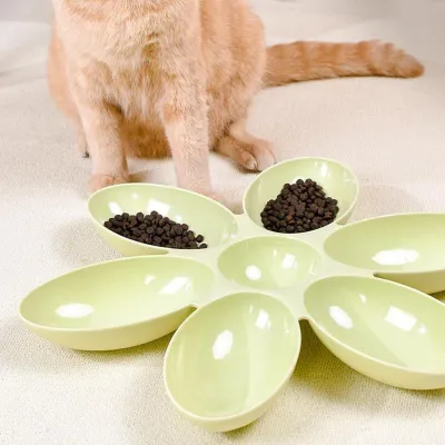 Image de Distributeur de nourriture pour chats en forme de fleur, avec 6 compartiments