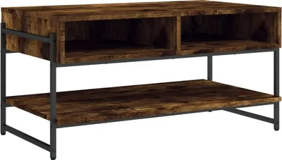 Obrázek produktu pro konferenční stolek vidaXL Kouřový dub 90x50x45 cm Dřevěné konstrukce