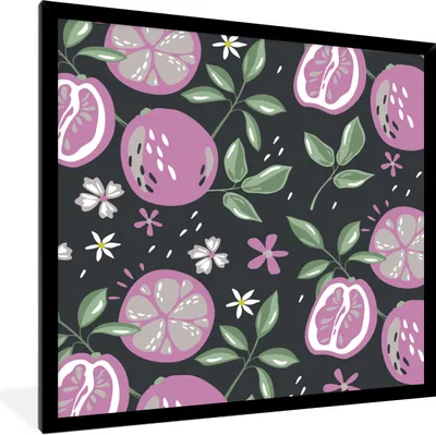 Produktbild von MuchoWow® Gerahmtes Poster Sommer - Blumen - Rosa 40x40 cm - Poster mit Schwarzem Bilderrahmen Wandposter Rahmen Foto Bilder - Mit Rahmen - Wanddekoration Schlafzimmer