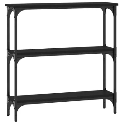 Image de vidaXL Table console noire 75x22,5x75 cm bois composite