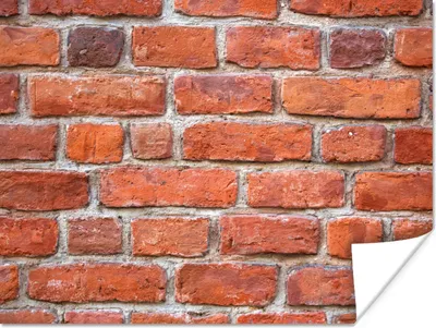 Produktbild von MuchoWow® Poster Wand - Backstein - Rot 120x90 cm - Wandbild