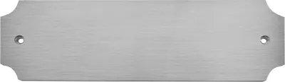 Produktbild von Metallschild »Edelstahlschild, eckig groß, runde Kanten - 169 x 57 x 5 mm - Form R«, Edelstahl, eckig groß, runde Kanten, Innen- und Außenbereich