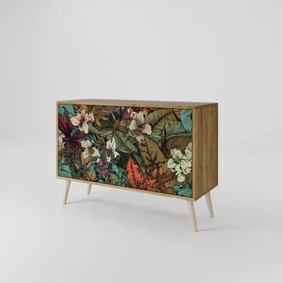 Produktbild von Spacerebels Kommode mit 2 Türen - Sideboard Komodenschrank - Highboard - Kleiderschrank Möbel - Wohnzimmer Schlafzimmer - 57,5×111×42 (HxBxT)