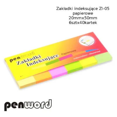 Obrázek produktu pro Rejstřík záložek. ZI-05 papír 6x40 20mmx50mm