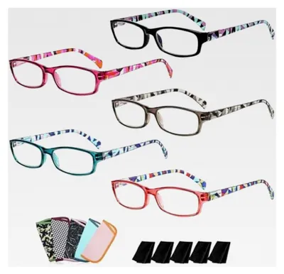 Produktbild von Lesebrille mit Blaulichtfilter für Damen und Herren, 5 Stück mit 0,5-4,0 Dioptrien