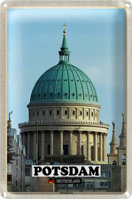 Produktbild von Blechschild Städte Potsdam Nikolaikirche Skulptur 20x30cm