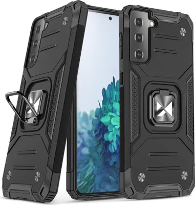Zdjęcie produktu dla Wozinsky Ring Armor pancerne hybrydowe etui pokrowiec + magnetyczny uchwyt Samsung Galaxy S22+ (S22 Plus) czarny