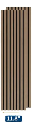 Productafbeelding van Akoestische panelen, 3D-ribbeldesign, eenvoudige installatie, 120x30 cm - 2 stuks