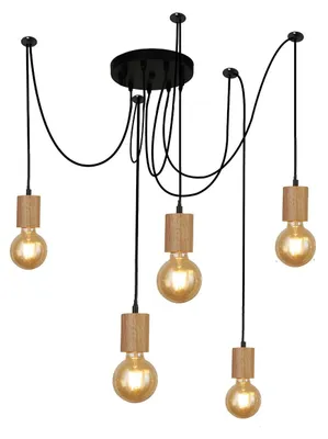 Produktbild von Pendelleuchte, Stahl, Höhenverstellbar, 5-Flammig, D 28 cm