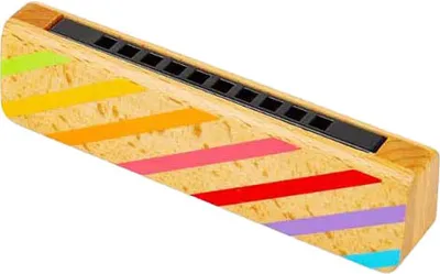 Imagen del producto de BigJigs, armónica de madera, juguete musical, varios colores, para niños