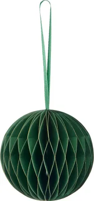 Produktbild von GASPER Weihnachtsanhänger Kugel Dunkelgrün mit Magnetverschluss Ø 10 cm - Papier