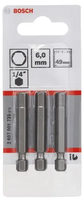 Immagine prodotto di Punta per cacciavite Extra-Hard HEX 6, 49 mm