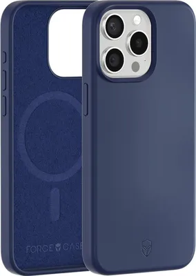 Image de Coque Silicone Renforcée MagSafe pour IP15P Bleu Marine