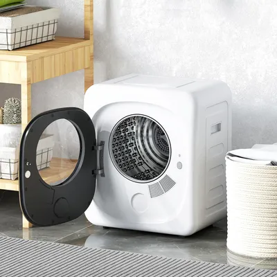 Produktbild von Sweiko 4 kg Wäschetrockner, kompaktes Design, 5 Modi, Timer, Weiß+Schwarz