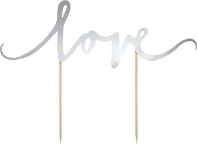 Image de Décor de gâteau - Amour - Argent
