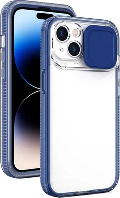 Produktbild von König Design Hülle kompatibel mit Apple iPhone 14 Pro Kunststoff Soft Handyhülle - Handy Case Blau