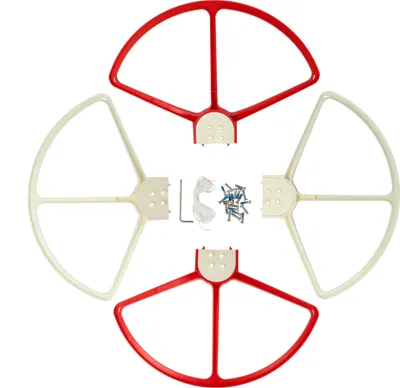 Produktbild von vhbw 4x Propellerschutz kompatibel mit DJI Phantom 2 Vision + plus, FC40, 3 Professional, 3 Advanced, 2 Vision, 2 Drohne Rot Weiß