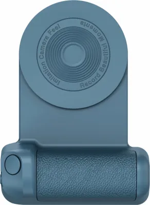 Productafbeelding van Magnetische cameragrip voor mobiele telefoon, telefoonhouder, selfie-zuignap, draadloze oplaadclip, bureaulader, blauw