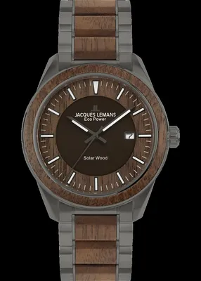 Produktbild von Jacques Lemans 1-2116I Eco Power Wood Herrenuhr 40mm 10ATM