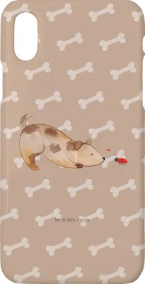 Produktbild von Mr. & Mrs. Panda Iphone 10 Handyhülle Hund Marienkäfer - Hundeglück - Geschenk, Sprüche, X, Hunde, Handy, Verliebt, Mischlinghund, Cover, Neugierig, Hülle