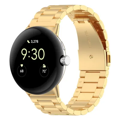 Obrázok produktu pre Pre Google Pixel Watch 3 45 mm Tri korálky z nehrdzavejúcej ocele Náhradný inteligentný hodinový pás zlatý