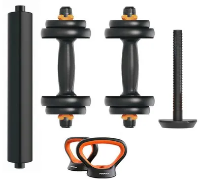 Image de Haltères réglables - Poids : 10 kg - Poignée ergonomique - Ensemble d'haltères pour fitness