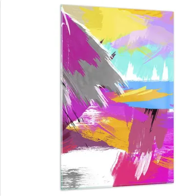 Produktbild von Bilder auf glas - Einteilig - Abstraktion modern - 80x120cm - Glasbilder - Wandbilder - Bilder - zum Aufhängen bereit - Wanddekoration aus Glas - Glas Bilder - Wandbild auf Glas - GPA80x120-3966