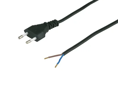 Produktbild von REV Zuleitung Euro 2m H03VVH2-F 2x0,75mm² Eurostecker schwarz