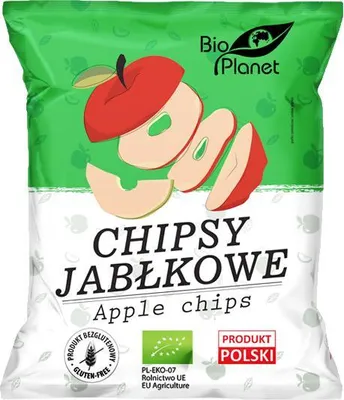 CHIPSY JABŁKOWE BEZGLUTENOWE BIO 100 g - BIO PLANET