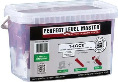 Produktbild von Laschen 100St. Fuge 3mm+Keile 100 St. Fliesendicke 8-14mm Verlegehilfe Set PLM