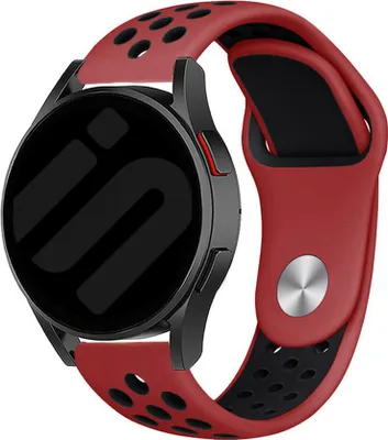Produktbild von Strap-it Samsung Galaxy Watch 6 - 40mm Sport Armband (Rot/Schwarz)
