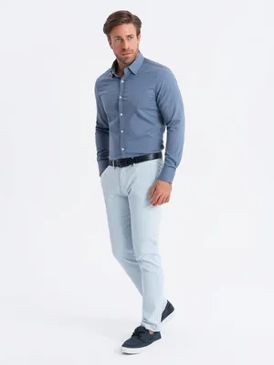 Imagen del producto de Camisa de manga larga para hombre, color azul "dunel", talla XXL
