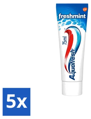 Obrázok produktu pre 5 ks zubnej pasty Aquafresh 3 v 1 Freshmint - 75 ml - výhodný balík - 5 kusov