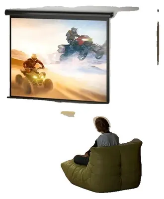 Productafbeelding van Projectiescherm, beeldverhouding 4:3, draagbaar ontwerp, 72 inch