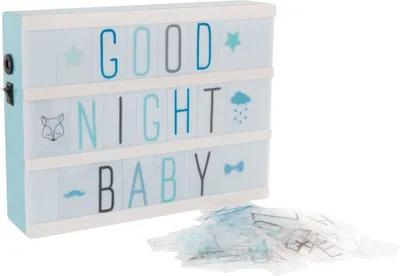 Obrázek produktu pro Lightbox s písmeny a symboly pro dětské pokoje, mnoho funkcí, krásné pastelové barvy, 15 x 20 cm, Atmosphera