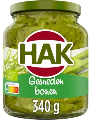 Produktbild von Hak Gesneden Bonen 340g – Frische, knackige grüne Bohnen, perfekt geschnitten