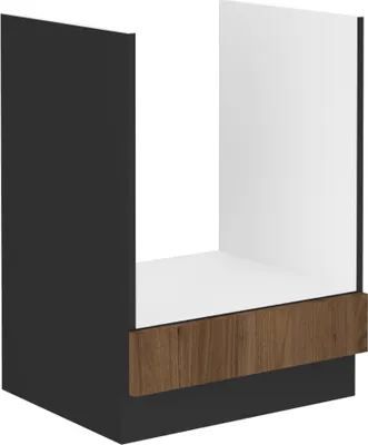 Produktbild von Kondela Unterer Küchenschrank Menzo 60 D GAZ BB - Schwarz / Walnuss