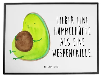 Produktbild von Mr. & Mrs. Panda Schreibunterlage Avocado Pfeifen - Weiß - Geschenk, schreibtischunterlagen, Abnehmen, schreibtischunterlage, Ernährung, tischpad, tischschutzmatte