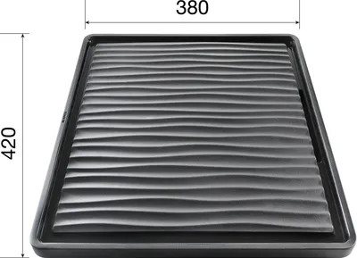 Produktbild von Blanco Tropfteil 380x430mm - universell passend, speziell für Etagon, robustes Spülbecken-Zubehör, Kunststoff schwarz