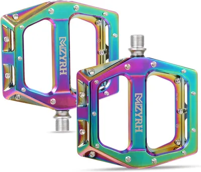 Image de Pédales de vélo, 9/16 pouces, en aluminium, antidérapantes, pour VTT, 1 paire