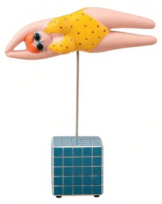 Produktbild von Moderne Skulpturendekoration – Abstrakte Figur aus Harz – 17 cm