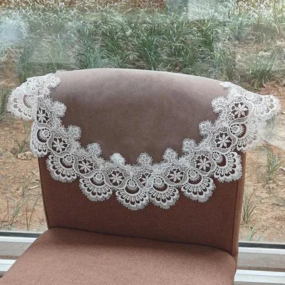 Produktbild von Runder Tisch mit Spitze, 60x60 cm weißer Tisch für Esstisch, Kaffeetisch und Hochzeitsdekoration